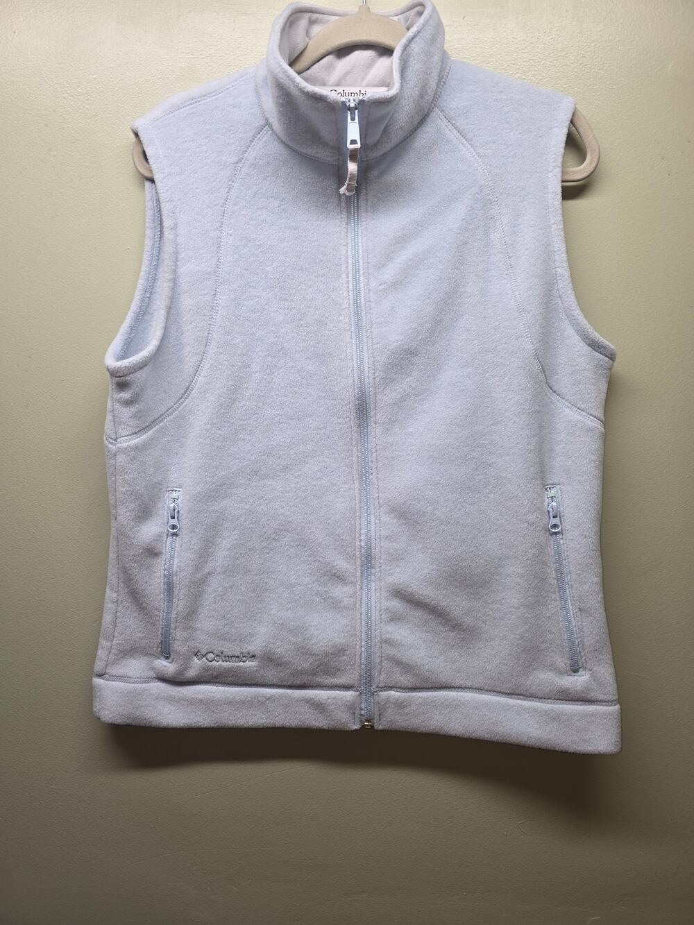 Columbia Women's Full Zip Fleece Vest Lt Blue Size L